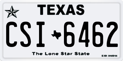 TX license plate CSI6462