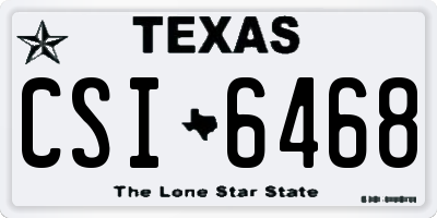 TX license plate CSI6468
