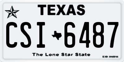 TX license plate CSI6487