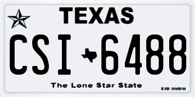 TX license plate CSI6488