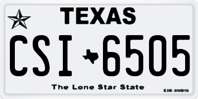 TX license plate CSI6505