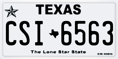 TX license plate CSI6563