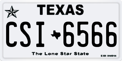 TX license plate CSI6566