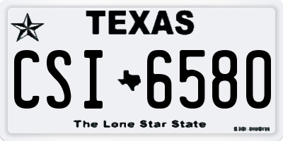 TX license plate CSI6580