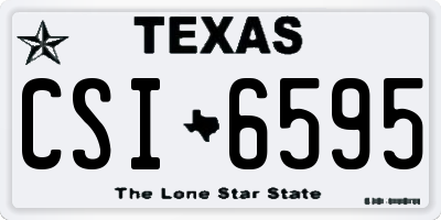 TX license plate CSI6595