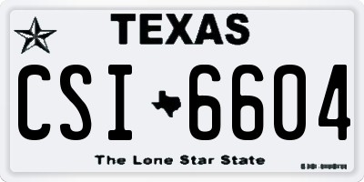 TX license plate CSI6604