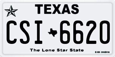 TX license plate CSI6620