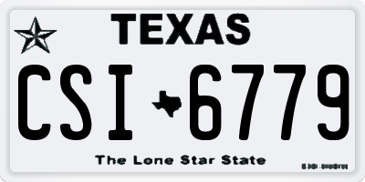 TX license plate CSI6779