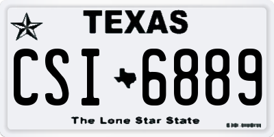 TX license plate CSI6889
