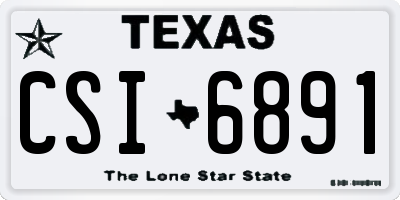 TX license plate CSI6891