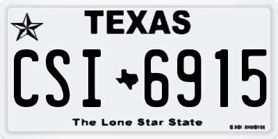 TX license plate CSI6915