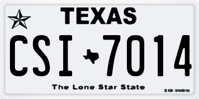 TX license plate CSI7014