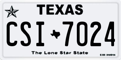 TX license plate CSI7024