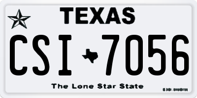TX license plate CSI7056