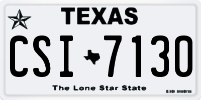 TX license plate CSI7130