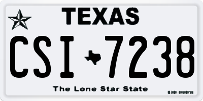 TX license plate CSI7238