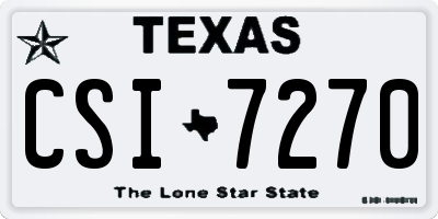 TX license plate CSI7270