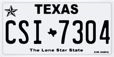 TX license plate CSI7304