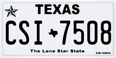 TX license plate CSI7508