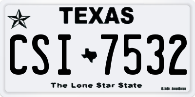 TX license plate CSI7532