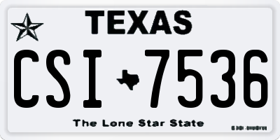 TX license plate CSI7536
