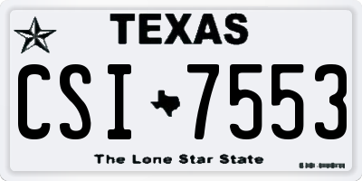 TX license plate CSI7553