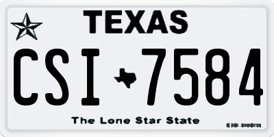 TX license plate CSI7584