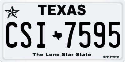TX license plate CSI7595