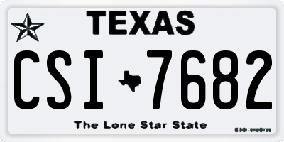 TX license plate CSI7682