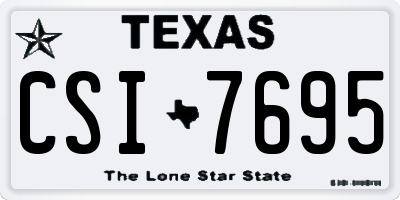TX license plate CSI7695