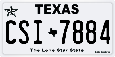 TX license plate CSI7884