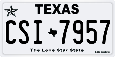 TX license plate CSI7957