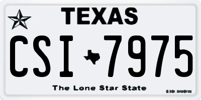 TX license plate CSI7975