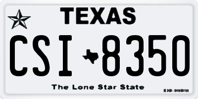 TX license plate CSI8350