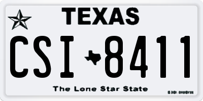 TX license plate CSI8411