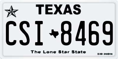 TX license plate CSI8469