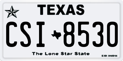 TX license plate CSI8530