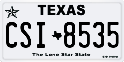 TX license plate CSI8535