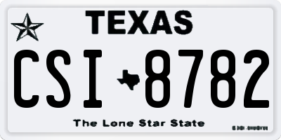 TX license plate CSI8782