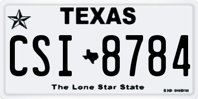 TX license plate CSI8784