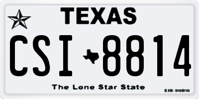 TX license plate CSI8814