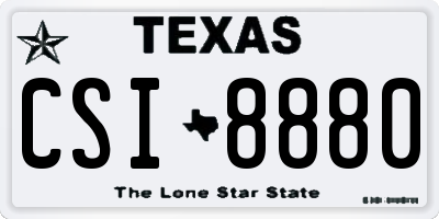 TX license plate CSI8880