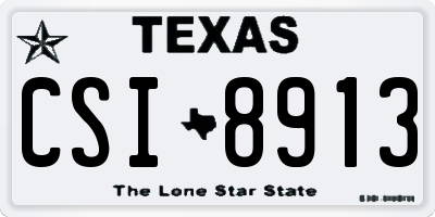 TX license plate CSI8913