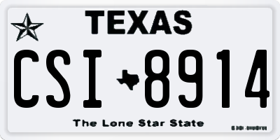 TX license plate CSI8914