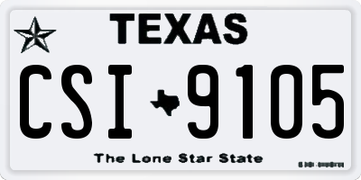 TX license plate CSI9105