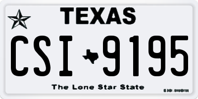TX license plate CSI9195