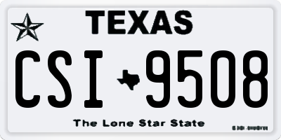TX license plate CSI9508