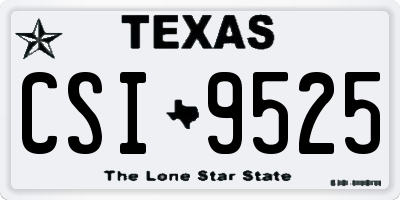 TX license plate CSI9525