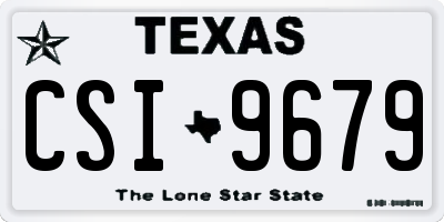 TX license plate CSI9679