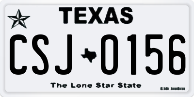 TX license plate CSJ0156